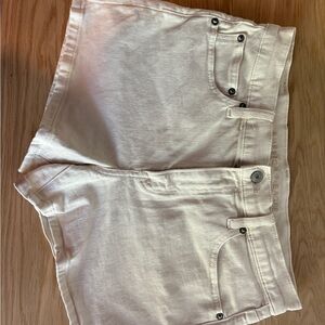 American Eagle Outfitters Women's Cream Jean Shorts